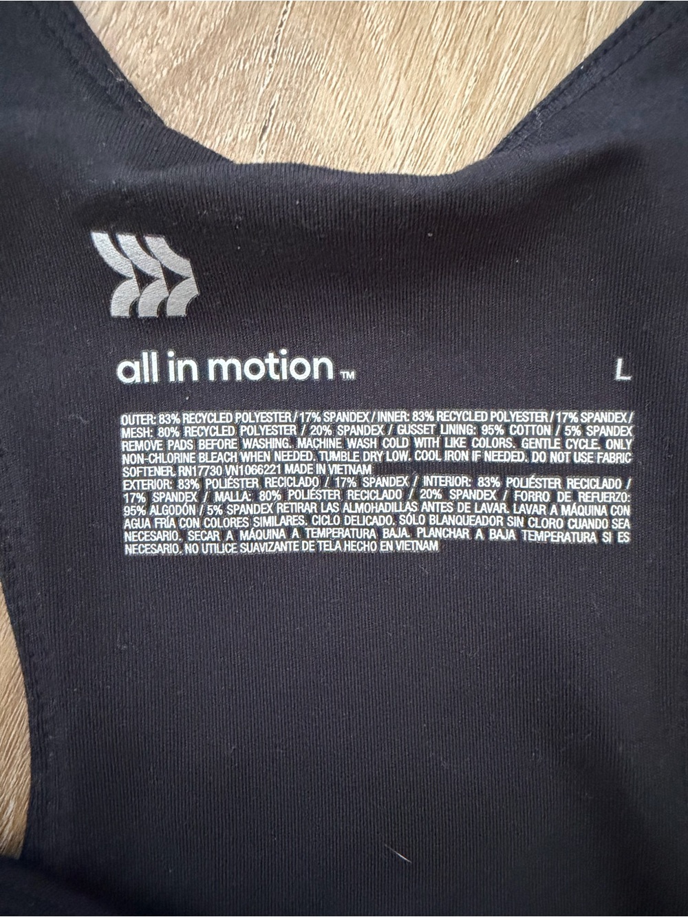 all in motion Black Athletic Lined Racerback Dress Size Large in GUC - Picture 10 of 10